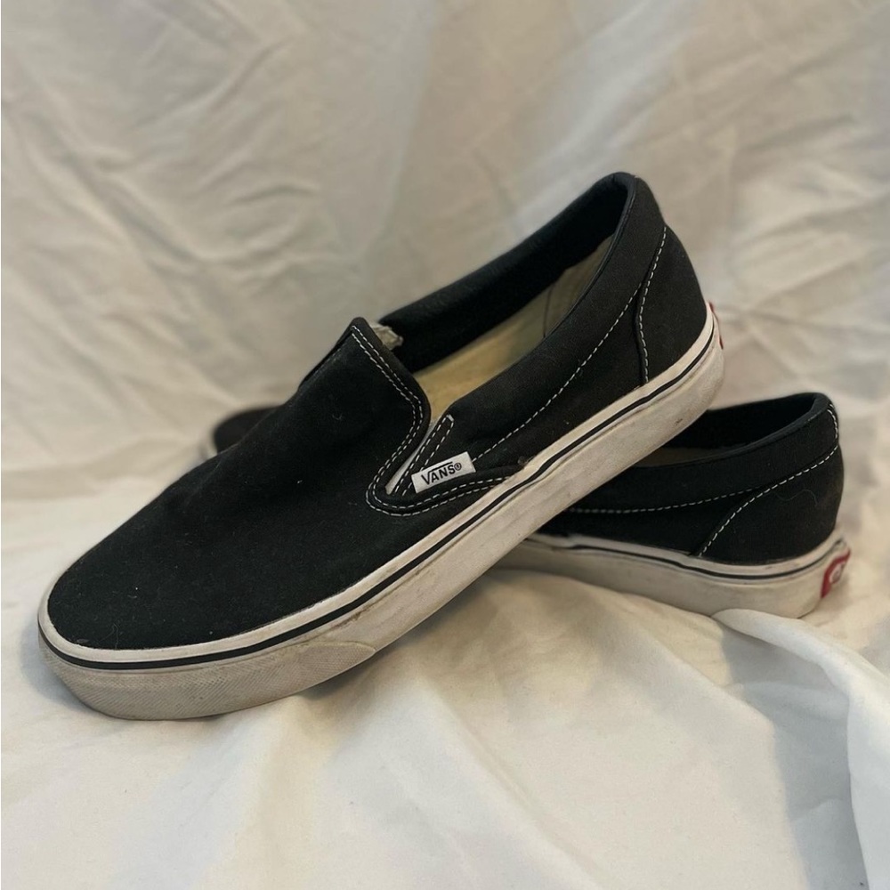 Black slip on Vans
